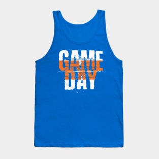 Orange and Blue Gameday // Grunge Vintage Football Game Day Tank Top